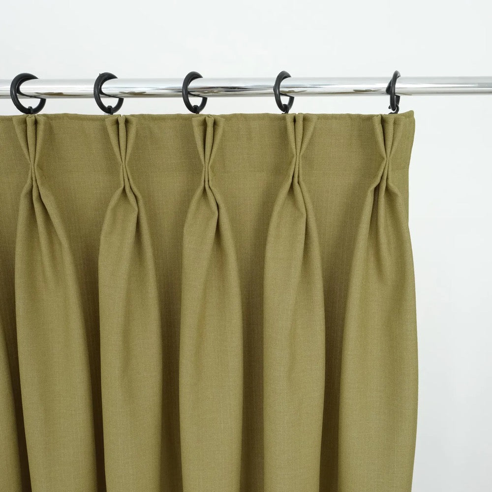 Extra Wide Triplet Pinch Pleated Faux Linen Curtains, 28 Colors, Custom Size Drapery panels for living room, for bedroom, for rod and track