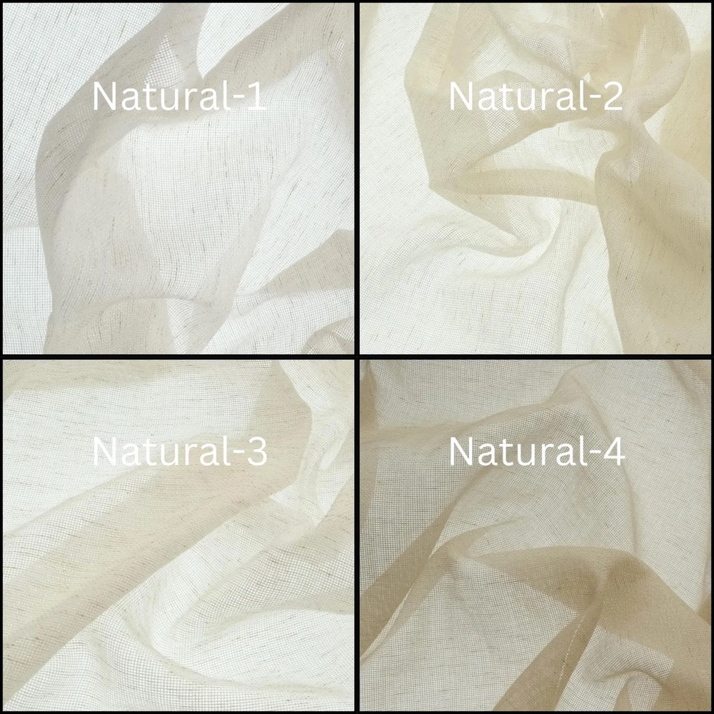 Linen Sheer Curtain Custom Size Panels for living room, Rod Pocket Linen Curtain, Light & Airy Privacy Sheer Panels for Bedroom